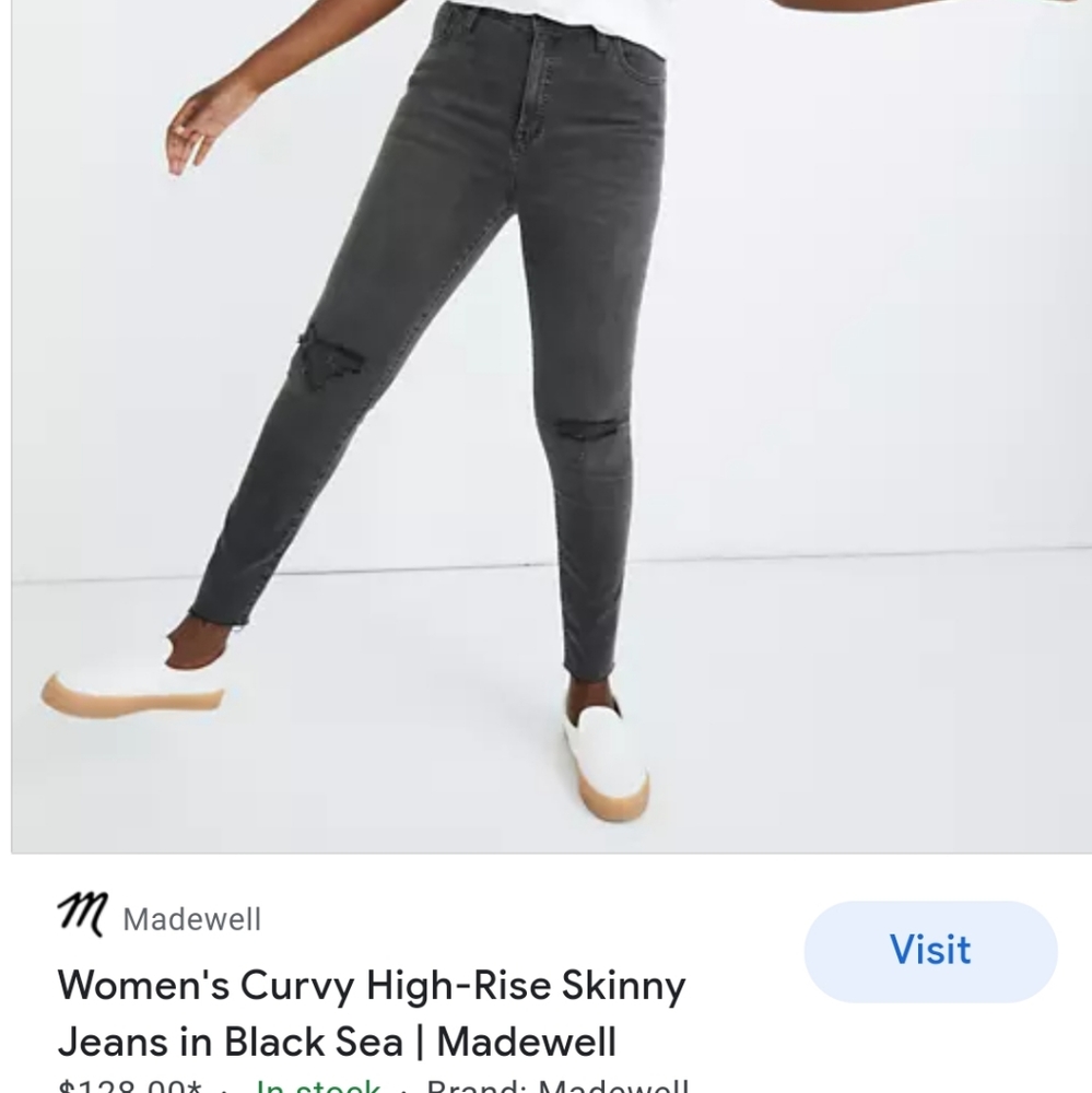 Madewell Curvy High Rise Skinny Jeans